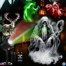 12 in 1 Halloween Projector Outdoor Decorations Christmas Projector Lights HD