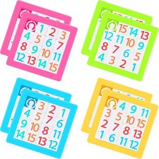 8 Pieces Slide Puzzles for Kids 15 Number Puzzle Slide Game Plastic IQ Blocks To