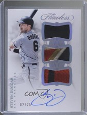 2019 Panini Flawless Rookie 2/25 Steven Duggar #TPA-SD Triple Patch Auto 6fs