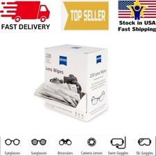 1-2Pack 220 Count ZEISS Lens Cleaning Wipes, Pre-Moistened Eyeglass Cleaner
