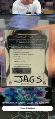 2024 Panini Select 2025 XRC rookie Card Redemption DEF1 TRAVIS