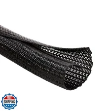 MGI SpeedWare Braided Split-Sleeve Wire Loom for High-Temperature Automotive 