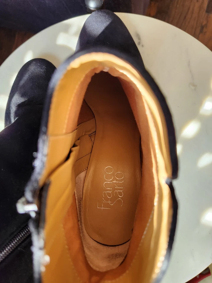 Frank Sarto Olympia Gamuza Floral Bordado Botines Para Mujer Talla 9M Negro Foto 4 de 4