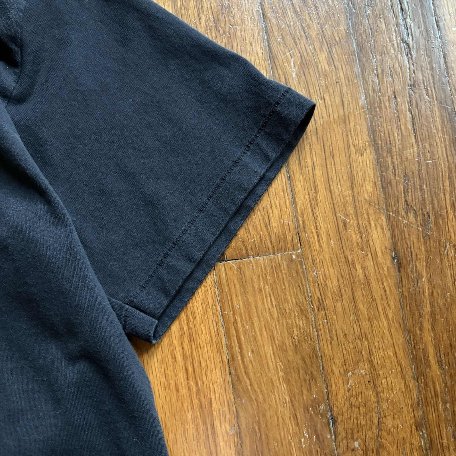 Vintage 1990’s Single Stitch Blank Basic Faded Bl… - image 3