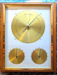 Airguide Wood Wall Weather Station Barometer Thermometer Hygrometer