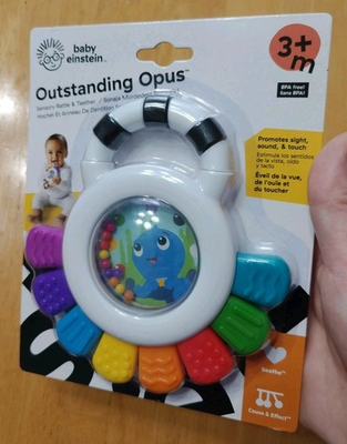 #ad Baby Einstein Outstanding Opus The Octopus Sensory Rattle amp; Teether Multi Use To $12.99