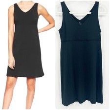 Athleta Womens Santorini Active Buttery Soft Wide Strap Tank Dress Size S Black