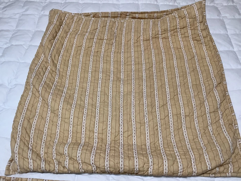 Restoration Hardware "Red/Yellow Leaves" Quilted Euro Sham & Std Sham - Image 4 of 4