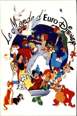 1992 Euro Disney Postcard Le Monde d