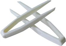 50 Pcs White Mini Plastic Tweezers, Fixed Double Eyelid Sticker Tweezers,... 