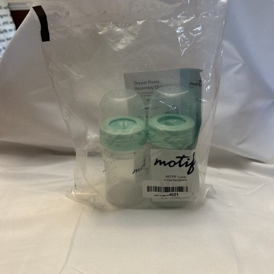 2 Motif Luna Containers 5oz Pumping Breastmilk Storage Bottles NEW SEALED