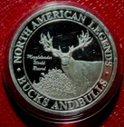 Muzzleloader World Record Art Round-North American Legends 1 Troy oz.999 Silver