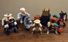 Vintage Fisher Price Western Town Cowboys Horse Bandits Toy Figures Lot