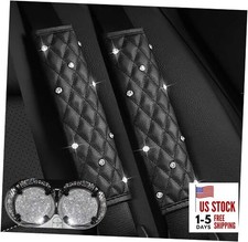 2PCS Bling Car Seatbelt Strap Covers for Women Girls - Crystal B-Diamond 2