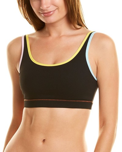 Solid & Striped Sport High Tide Ribbed Bra Women's Black Xxs - 第 1/3 張圖片