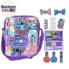 Disney Lilo and Stitch Makeup Filled Shoulder Bag Includes Lip Gloss, Nail Polis