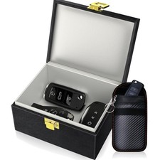Faraday Box with Faraday Bags for Car Keys, Car Key Signal Blocking Box, Keyl...