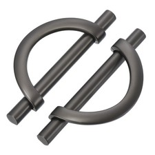 10 Pack Brushed Grey Pulls Cabinet Door Handles 3.75" 96MM Hole Centers