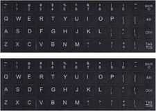 English Keyboard Stickers, 2 Pack Replacement Letters