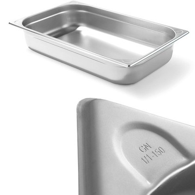 Kitchen Line Stahl GN 1/1 Behälter, Höhe 150 mm - Hendi 806142