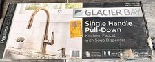 Glacier Bay Paulina Single Handle Pull Down Kitchen Faucet Matte Gold NEW
