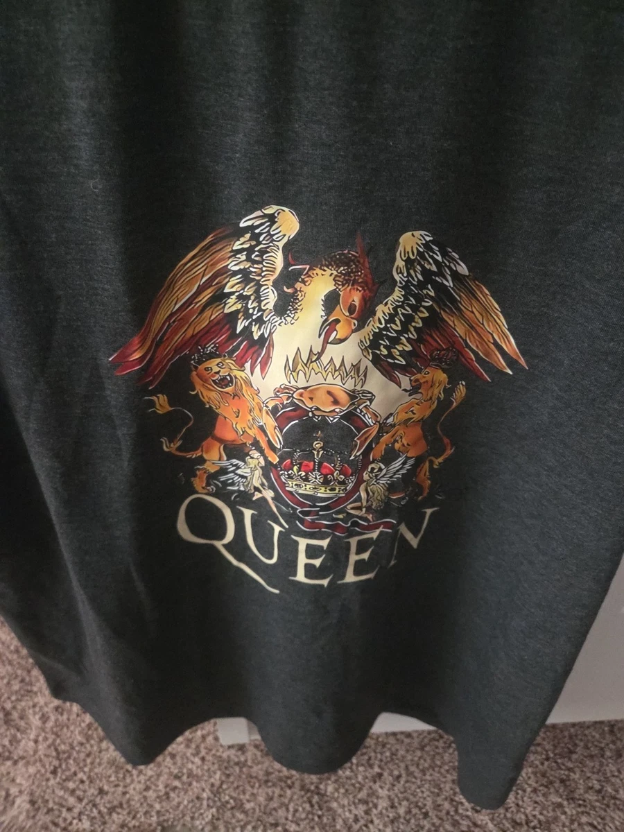 T-shirt Ufficiale Queen – Logo Sfumato Bohemian Rhapsody – Taglia Large – Maglietta Rock Per Fan