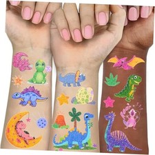 Ozepao Glitter Temporary Tattoos for Kids - 160 Styles - Dino Party Dinosaur