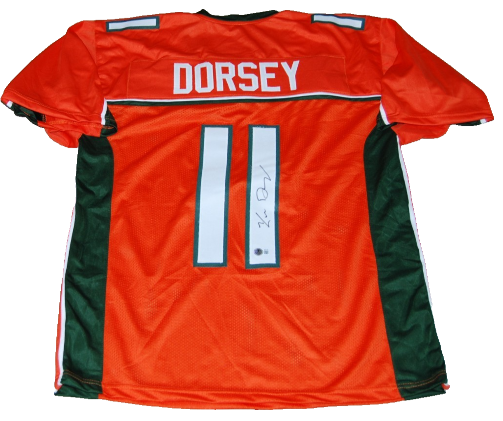 KEN DORSEY signed (MIAMI HURRICANES) #11 football jersey BECKETT