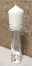 Dartington..Crystal Candle Stick 7.25" Talk Contemporary Modern With Label 