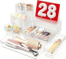 Military Grade Drawer Organizer for Vanity Bathroom Makeup Desk