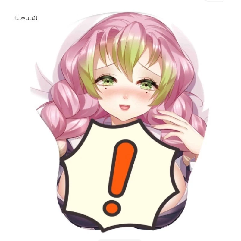 ​Alfombrilla de ratón de pecho 3D Kamado Nezuko alfombrilla de juego de anime soporte de muñeca cazador de demonios Foto 4 de 4