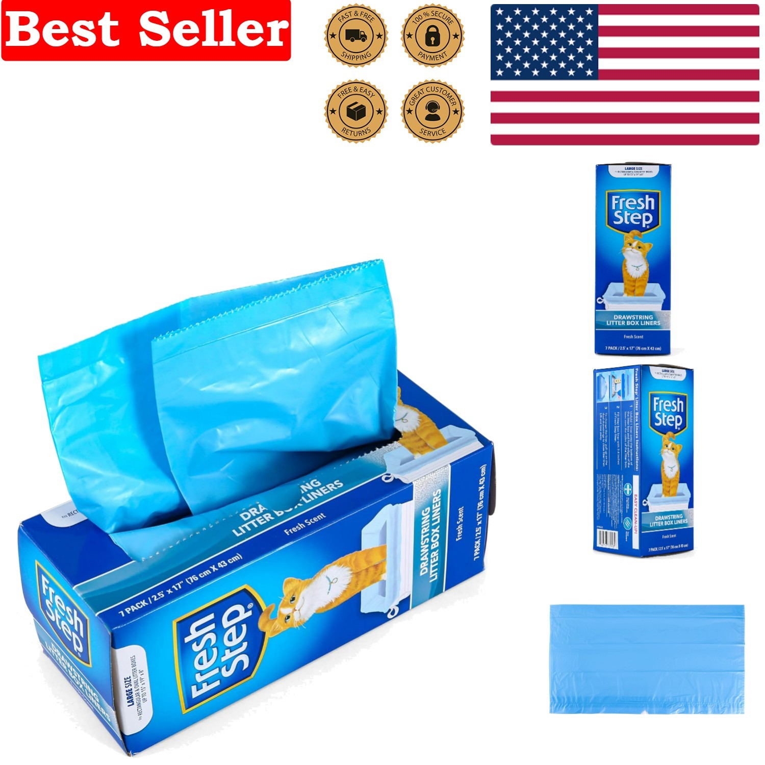 Liners For Large Pans - 7 Count & Fresh Scent