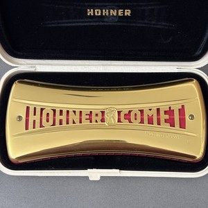 （よ５１）M.Hohner Comet ハーモニカ ゴールド ケース付き Comet Harmonica for sale | eBay