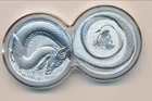 20220 GERMANIA BEASTS DRAGON FAFNIR 1 ONE TROY OUNCE .999 SILVER LOT OF 2