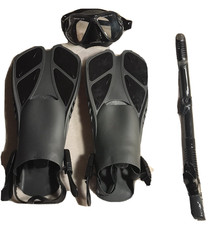 Snorkel Set Diving Mask with Fins   180  Panoramic View, Anti-Fog  Dry Snorkel