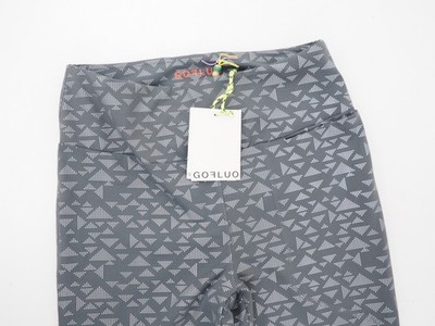 New! GOFLUO Cityglow Reflective Active Tights / Leggings Size L Gray High Vis