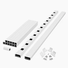 Stair Rail Kit 72 inch White with Permanent Vinyl Coating Low Maintenance System