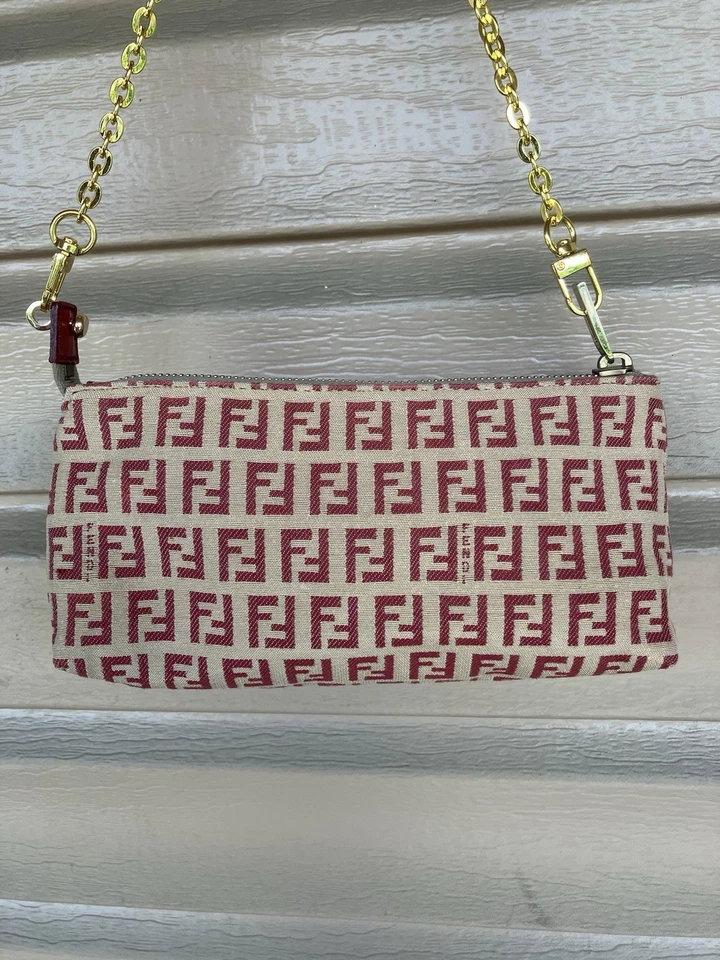 Fendi Zucca Pouch / Pochette On Chain *customized* - Image 2 of 4