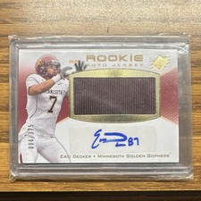 Upper Deck 2010 SPx Eric Decker Rookie Auto Jersey #127/375 Minnesota Golden Go…