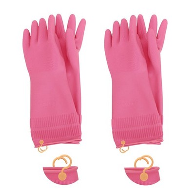 Myungjin 2 Pairs Reusable Waterproof Non-Slip Honeycomb Grip Latex Rubber Glo...