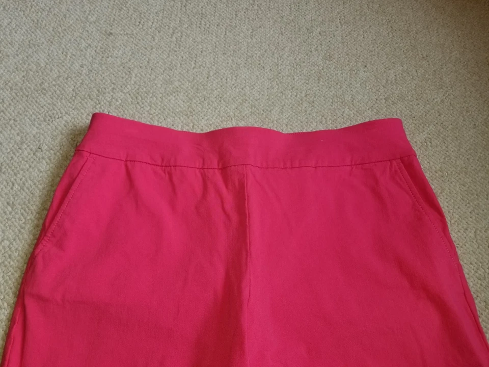 Pantalones Cortos Mujer-TALBOTS-Rayón Rosa Elástico Cintura Tirar de tiro alto-12 Foto 2 de 4