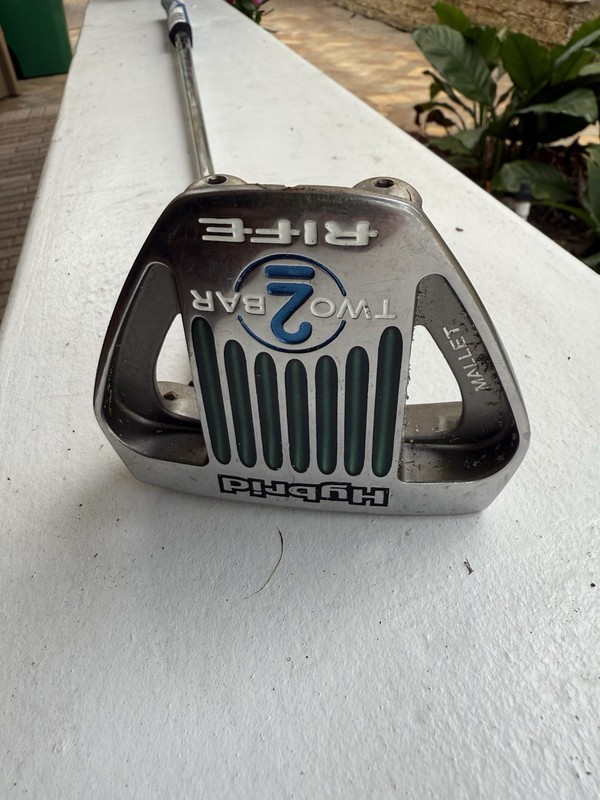 Rife Two Bar Hybrid Mallet Putter Headcover With New Grip