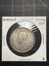 Australia Silver 1 Florin 1927 Parliament 