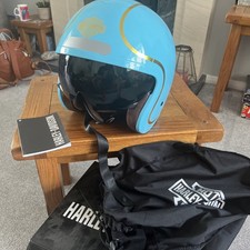 Harley Davidson Motorcycle Helmet Bougie Sunshield Gloss Teal Size L