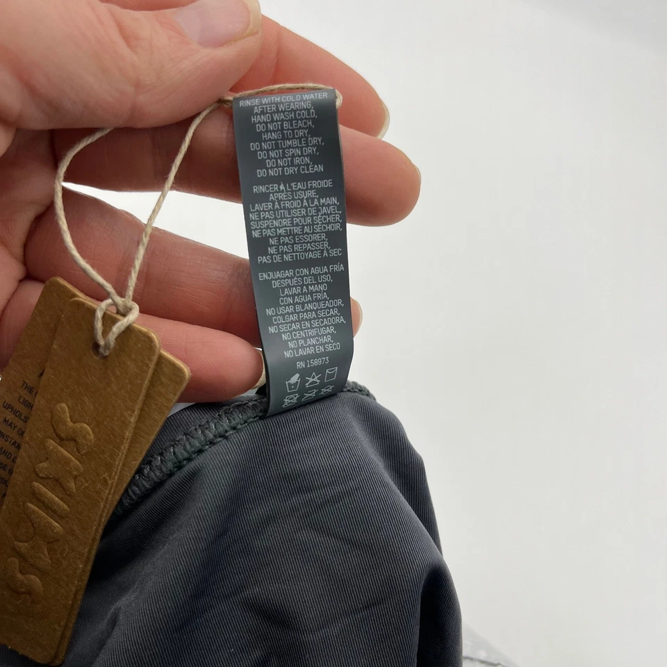 Monokini SKIMS Recortado Natación Una Pieza Espalda Corredora Pierna Corte Alto Gunmetal 3X Foto 4 de 4