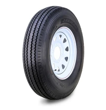 ZEEMAX Trailer Tire Assembly ST205/90D15 8-Ply White Spoke Rim 6 Lug on 5.5"