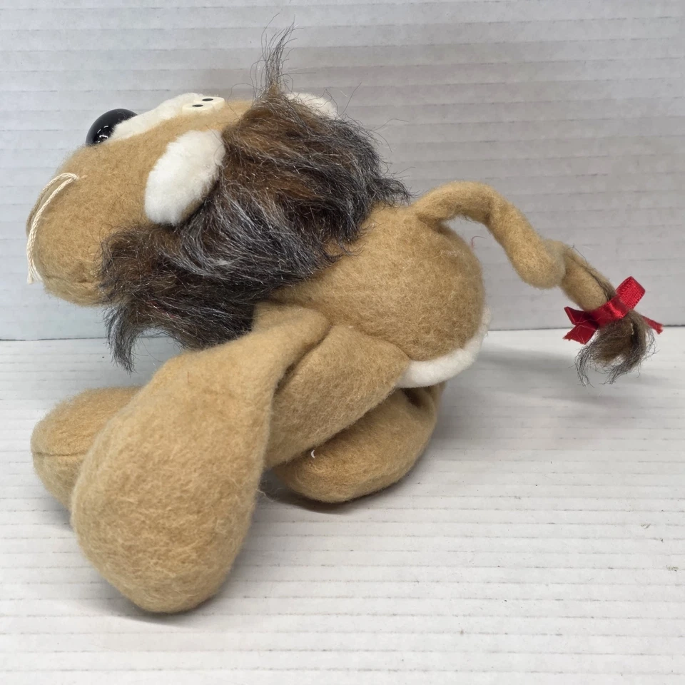 VTG 1985 Hallmark Monroe Lion Plush Stuffed Animal Sewn Toy 5” Rodney Reindeer - Image 2 of 4