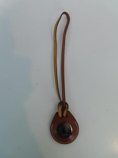 HERMES Tan/Yellow Swift Calfskin BiColor Apple AirTag Bag Charm