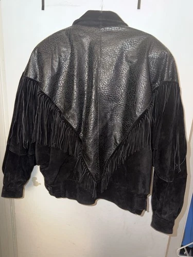 vintage Argentinian western motorcycle leather jacket image 5