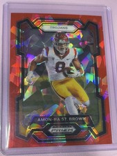 2024 Panini Prizm Draft Picks - Amon-Ra St. Brown #41 Red Ice Prizm